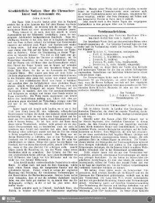 Geschichtliche Notizen über die Uhrmacherkunst und Astronomie etc.