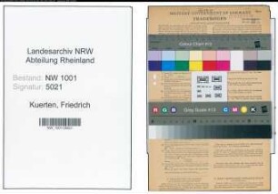 Entnazifizierung Friedrich Kuerten, geb. 11.11.1881 (Dachdeckermeister)