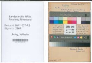 Entnazifizierung Wilhelm Ardey , geb. 28.05.1908 ()