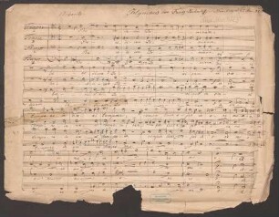 Benedicam Dominum, Coro maschile, WulL F.19 - BSB Mus.ms. 5823 : [caption title:] Andante. // Hymnus von Franz Lachner München, d. 22. Mai 883.