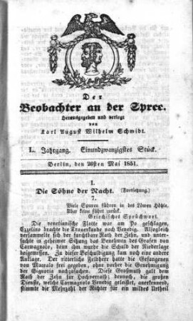 21. Stueck, 26. Mai 1851