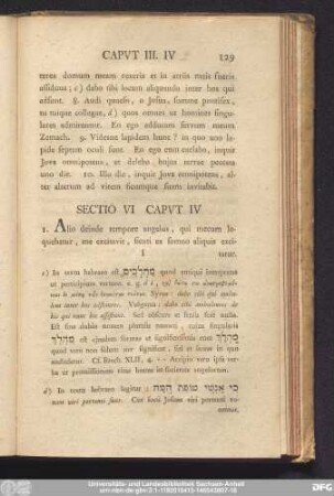 Sectio VI. Caput IV