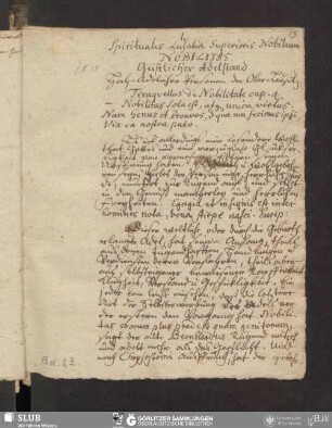 Spiritualis Lusatiæ Superioris Nobilium Nobilitas