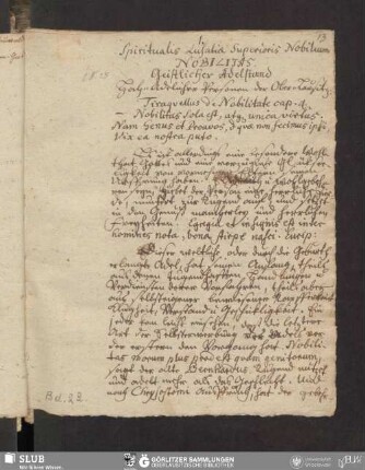 Spiritualis Lusatiæ Superioris Nobilium Nobilitas