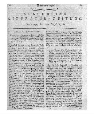 Arnemann, J.: Bibliothek für Chirurgie und praktische Medicin. Bd. 1, St. 1. Göttingen: Vandenhoeck & Ruprecht 1790