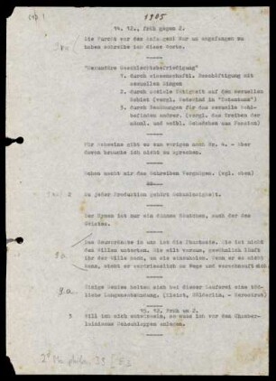 Abschriften aus Tagebuchnotizen (Typoskript) : (1905-1922)