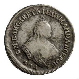 Münze, 1/4 Rubel, 1751