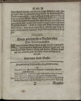 Folgende wenige Fehler müssen also geändert werden. [...]