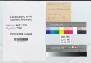 Entnazifizierung August Hillenbrand, geb. 18.08.1883 (Banksekretaer)