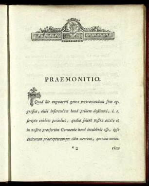 Praemonitio.