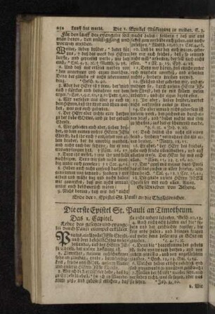 Die erste Epistel St. Pauli an Timotheum.
