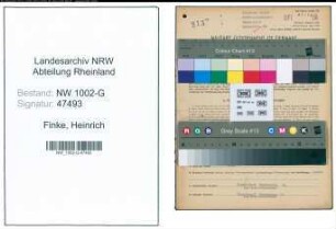 Entnazifizierung Heinrich Finke, geb. 07.06.1900 (Schreiner)