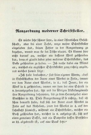 Rangordnung moderner Schriftsteller