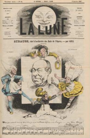 Strauss, chef d'orchestre des Bals de l'Opéra,- par Gill