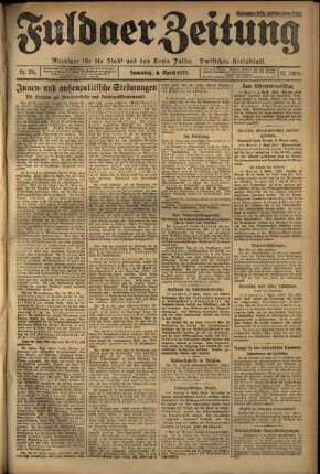 Ausgabe vom Samstag, den 04. April 1925.