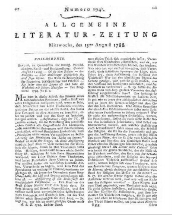 [Riem, Andreas]: Ueber Aufklärung : Ob sie dem Staate - der Religion - oder überhaupt gefährlich sey, und seyn könne? ; Ein Wort zu Beherzigung für Regenten, Staatsmänner und Priester ; Ein Fragment. - Berlin : Königl. Preuß. Akadem. Kunst- und Buchhandlung, 1788