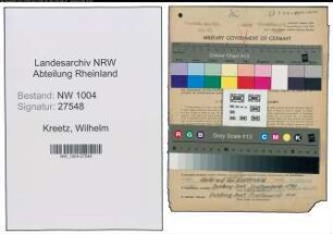 Entnazifizierung Wilhelm Kreetz , geb. 03.12.1904 (Bauunternehmer)