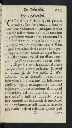 De Codicillis