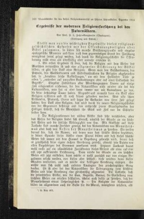 Ergebnisse der modernen Religionsforschung bei den Naturvölkern : (Fortsetzung und Schluß)
