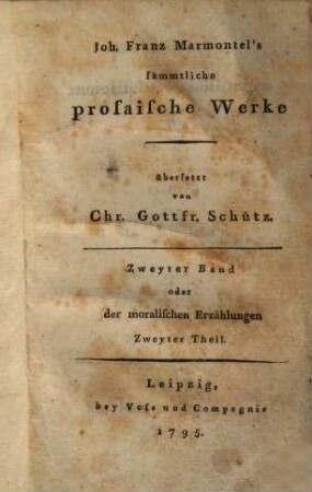 Sämmtliche prosaische Werke, 2.