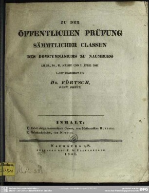 Über einige transcendente Curven