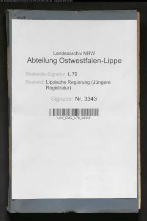 Kommunalwegebau im Amt Schötmar - Generalia -, Band 18
