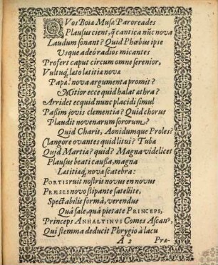 Ode eisdectica et votiva. Ad illustrissimum ... Christianum, principem Anhaltinum