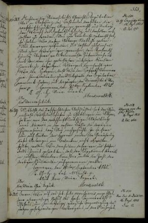 Dispensierung des Professors Himly von seiner Pflicht in der Universitätsgerichtsdeputation und Aufnahme des Professors Stromaier.