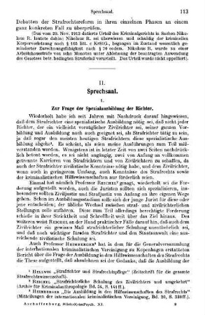 113-117, II. Sprechsaal