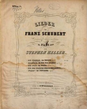 Lieder von Franz Schubert : Capricen & Improvisationen für Piano allein. 1, Die Forelle : op. 33