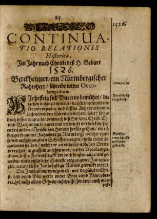 Continuatio Relationis Historicae, Im Jahr nach Christi deß H. Geburt 1526.