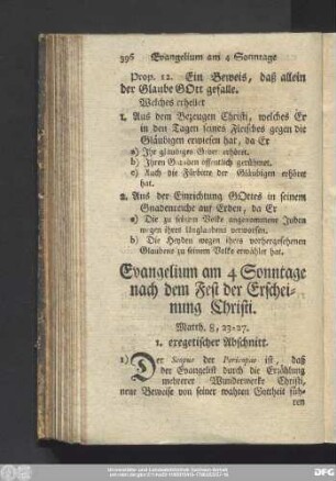Evangelium am 4 Sonntage nach dem Fest der Erscheinung Christi. Matth. 8, 23 - 27.