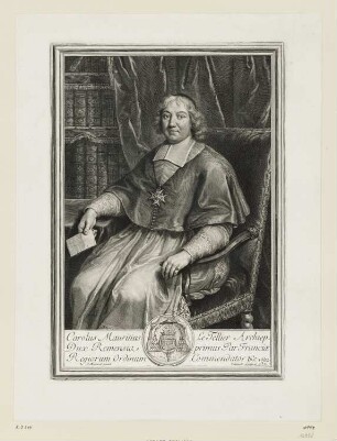 Bildnis Carolus Mauritius le Tellier, Bischof von Reims