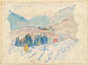 Skizzen: Landschaft von Cognola