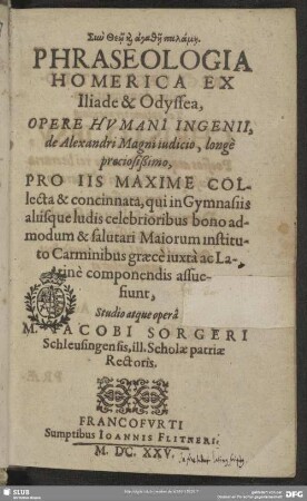 Phraseologia Homerica