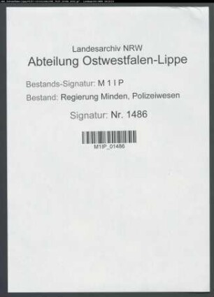 Nachweisungen über beschlagnahmtes Vermögen staatsfeindlicher Organisationen und Einzelpersonen im Amt Herford-Hiddenhausen