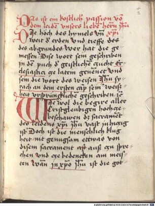Passion von dem Leiden Jesu Christi. Religiöse Betrachtungen - BSB Cgm 5516