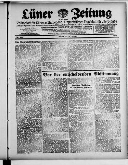 Lüner Zeitung : nationales Tageblatt für alle Stände : Mitteilungsblatt für amtliche Bekanntmachungen