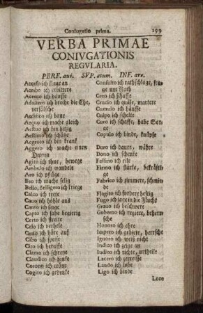 Verba Primae Coniugationis. - Verba IV Coniugationis.