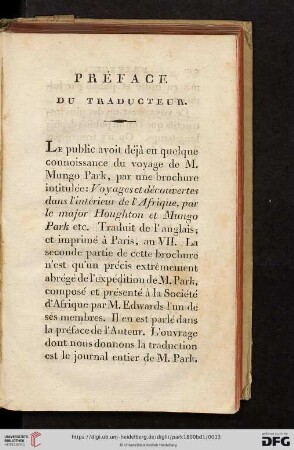 Préface du Traducteur