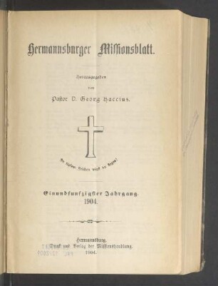 51.1904: Hermannsburger Missionsblatt