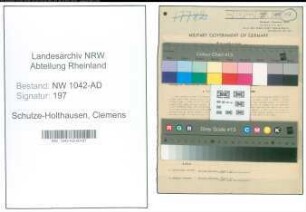 Entnazifizierung Clemens Schulze-Holthausen , geb. 11.11.1888 (Landwirt)