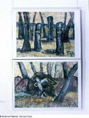 Parklandschaft Pulsnitz II : "Parklandschaft Pulsnitz I" und "Parklandschaft Pulsnitz II" 2003 in der Ausstellung: 28 Künstler aus der Lausitz, 26.10.2003-04.01.2004