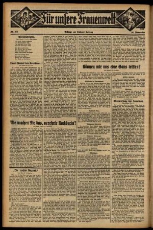 Zweite Ausgabe vom Donnerstag, den 26. November 1931.