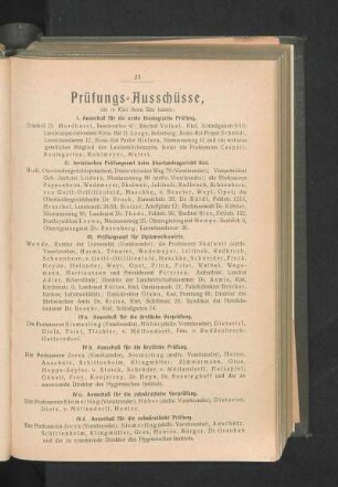Prüfungs-Ausschüsse,