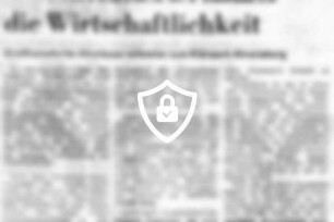 Entscheidend ist immer die Wirtschaftlichkeit