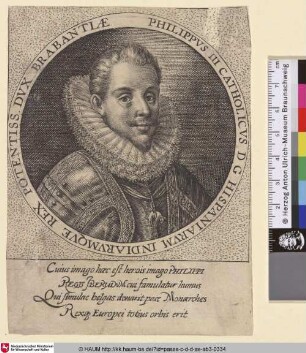 Philippus III Catholicus DG Hispaniarum indiarumque Rex Potentiss. Dux Brabantiae