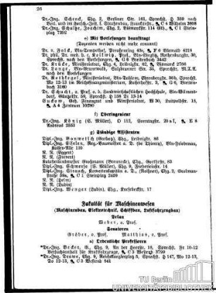 Fakultät für Maschinenwesen