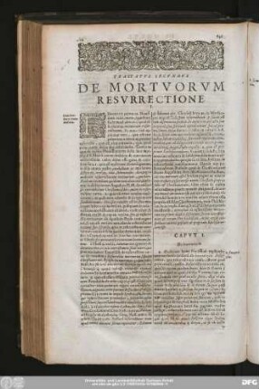 Tractatus Secundus De Mortuorum Resurrectione.