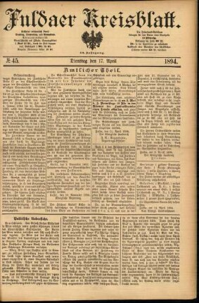 Ausgabe vom Dienstag, den 17. April 1894.